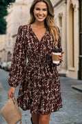 Ditsy Floral Long Sleeve Flared Mini Dress