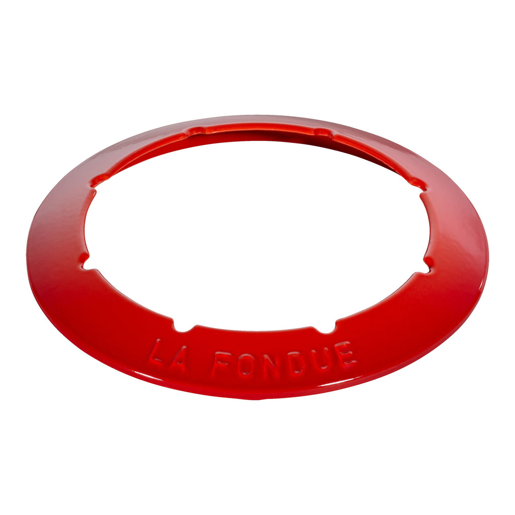 STAUB Specialities Cast Iron Fondue Set, Cherry