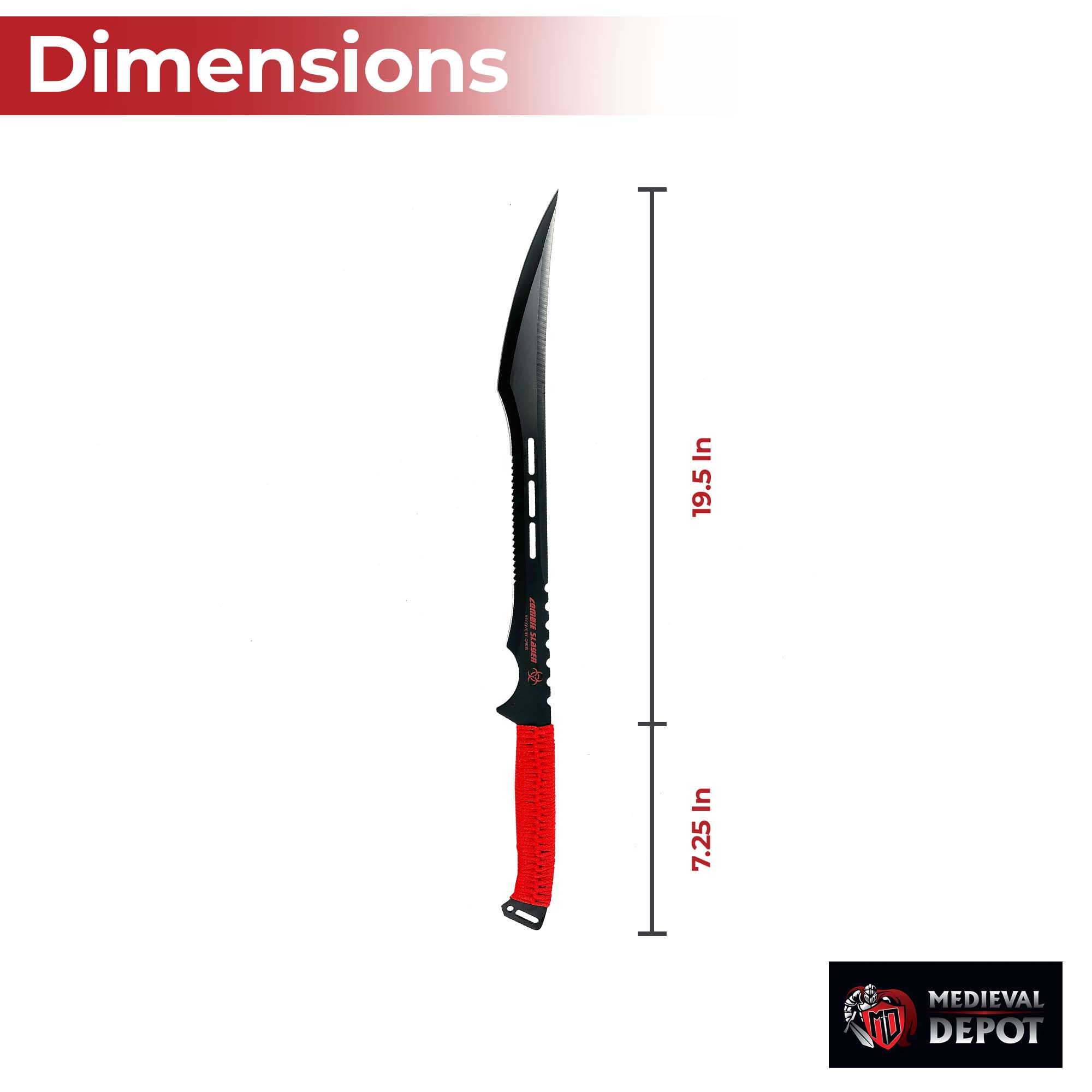 Corpse Slayer Apocalypse Full Tang Ninja Sword