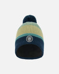 Knit Hat Blue, Green And Gray