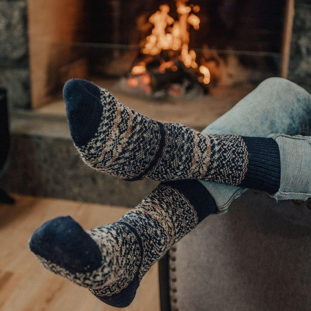 Nordic Socks Merino Wool in PERFORM™ (Sigrid - Navy) - Unisex