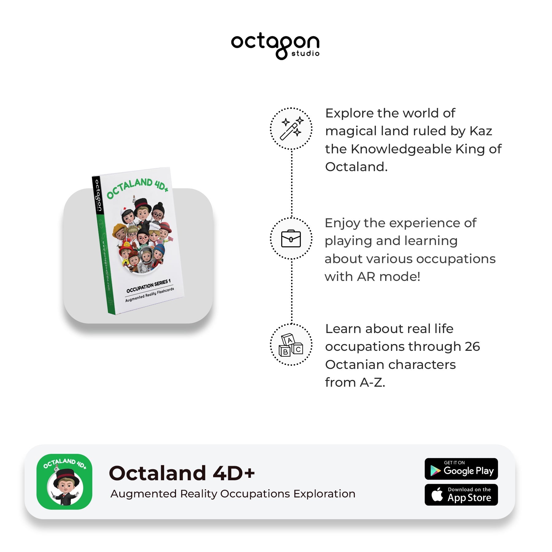 Octaland 4D+ Augmented Reality Cards
