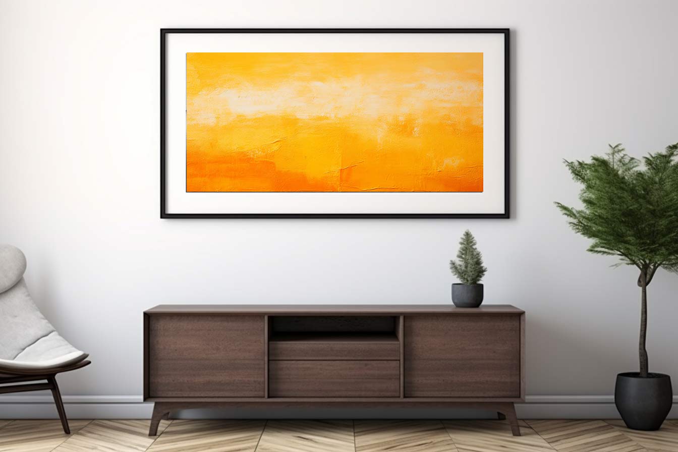 Orange Yellow Painting Canvas Art Print