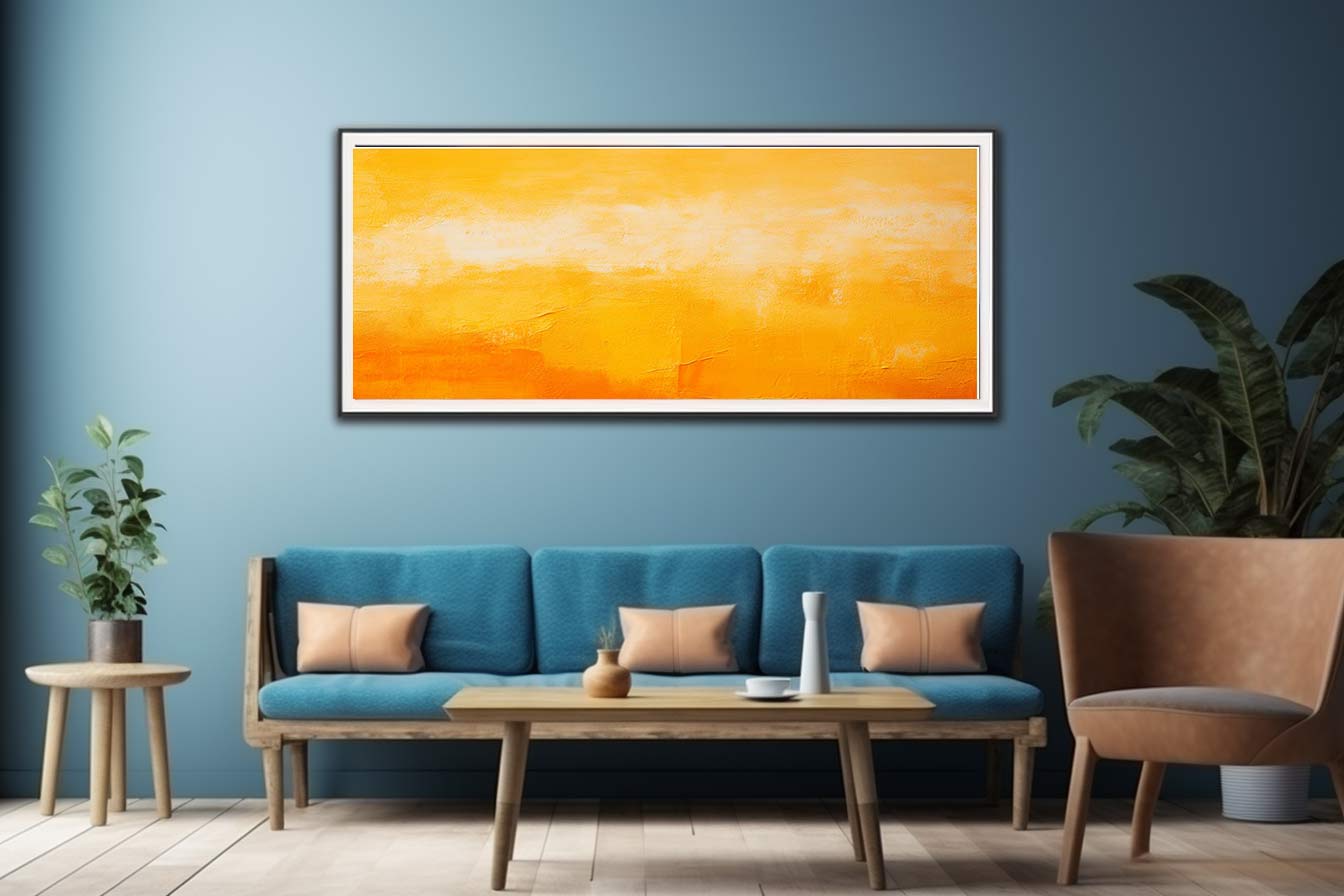 Orange Yellow Painting Canvas Art Print