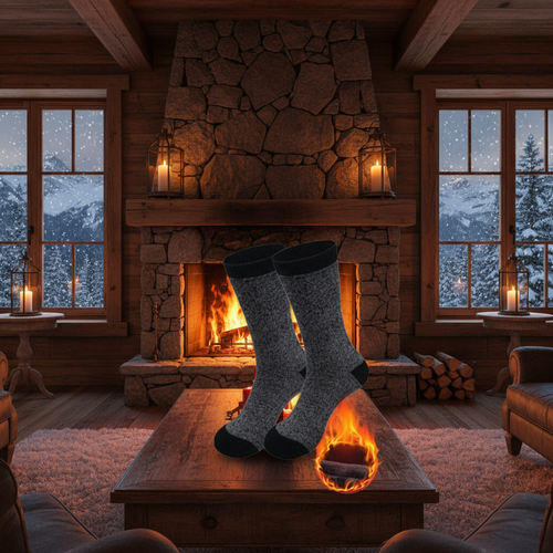 Thermal Heated Socks Premium 6-Pack Winter Collection (Men's 10-13)