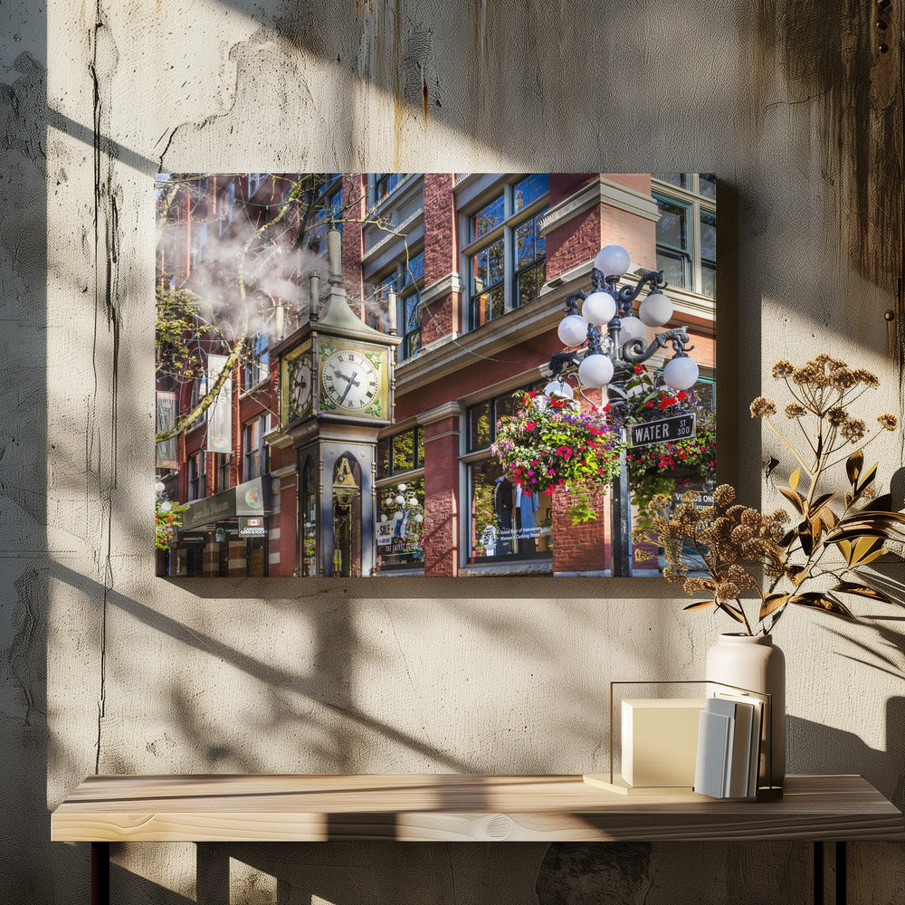 Wall art Historic Gastown Steam Clock in Vancouver