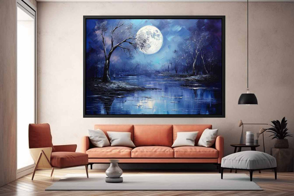 Moonlight Oil Painting & Canvas Art Print