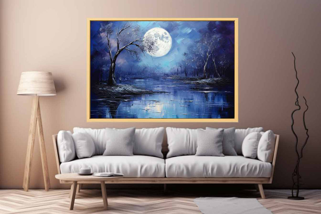 Moonlight Oil Painting & Canvas Art Print
