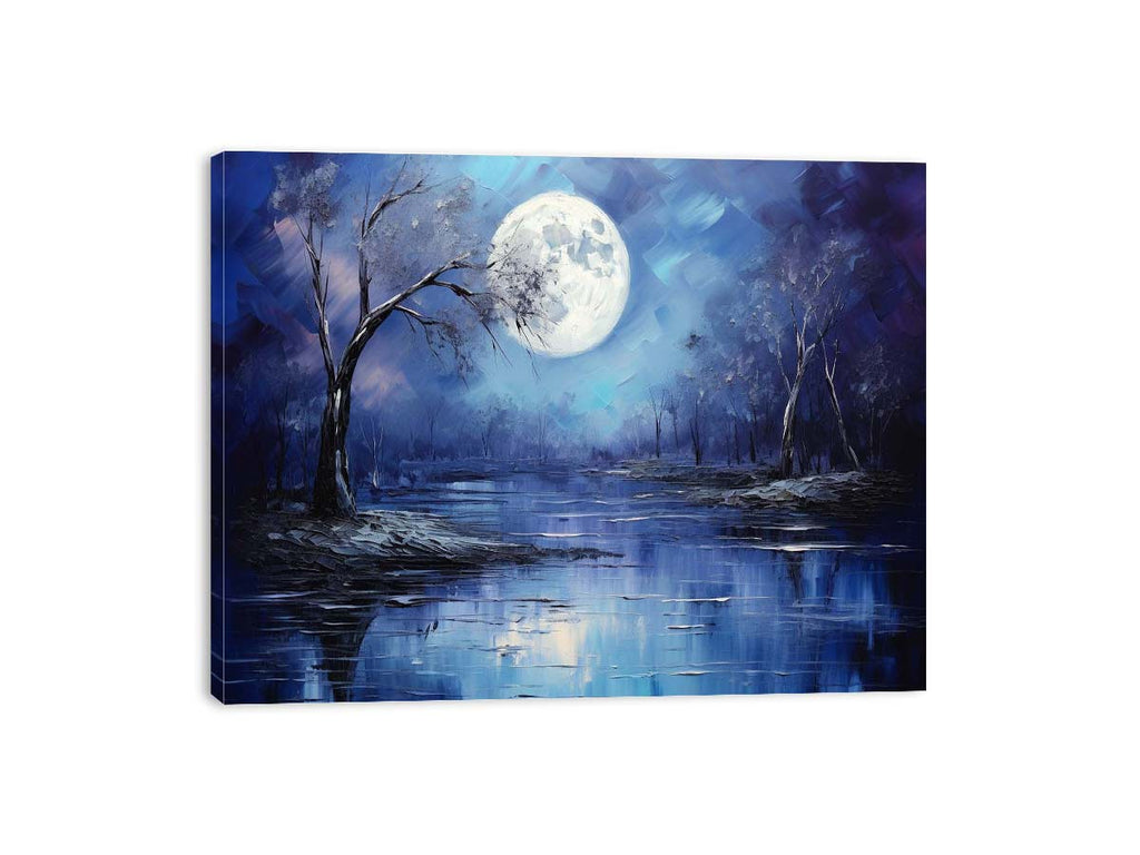 Moonlight Oil Painting & Canvas Art Print