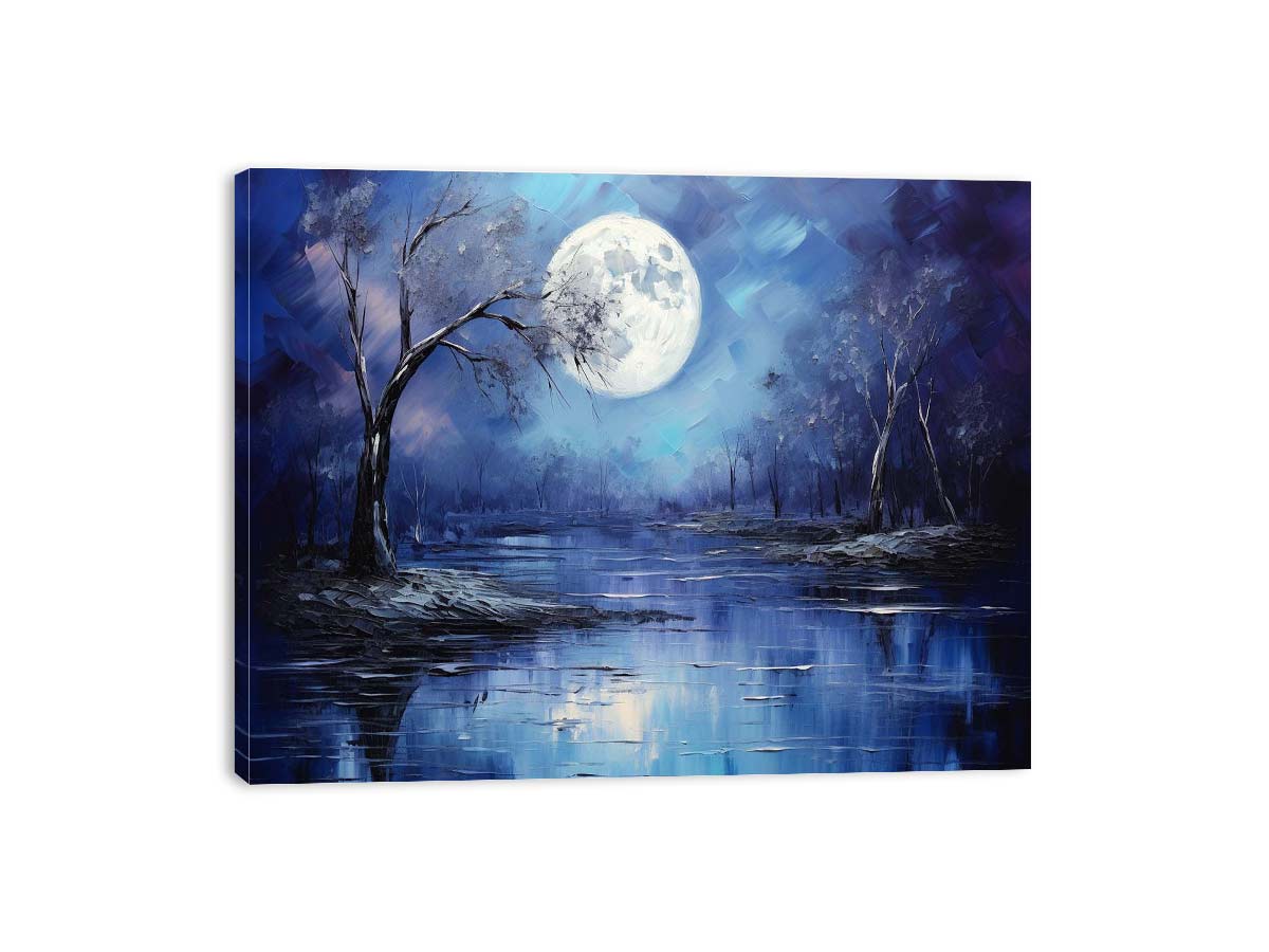 Moonlight Oil Painting & Canvas Art Print