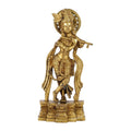 Supreme Krishna: Exquisite 12-Inch Brass Idol | span Discover allure